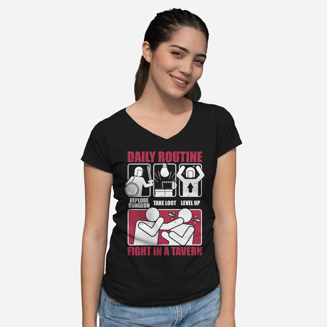 How To Dungeon-Womens-V-Neck-Tee-Studio Mootant