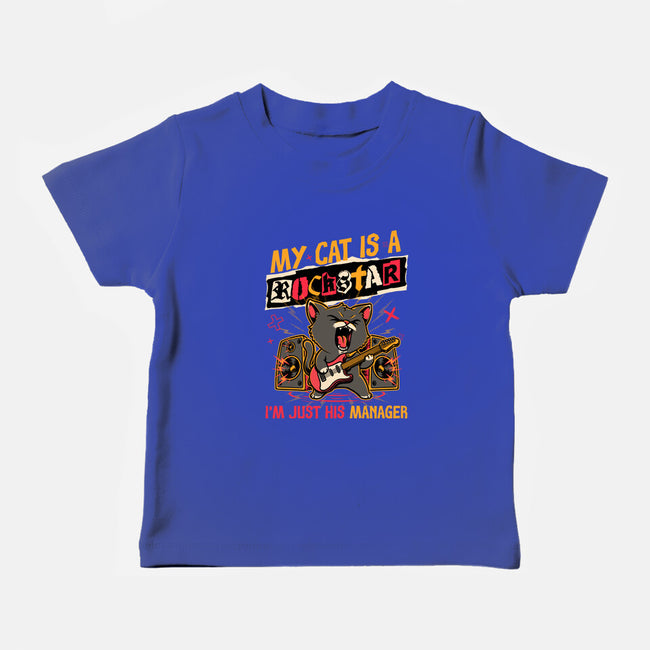 Rockstar Cat Manager-Baby-Basic-Tee-Studio Mootant