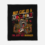 Rockstar Cat Manager-None-Fleece-Blanket-Studio Mootant