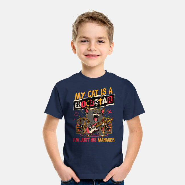 Rockstar Cat Manager-Youth-Basic-Tee-Studio Mootant