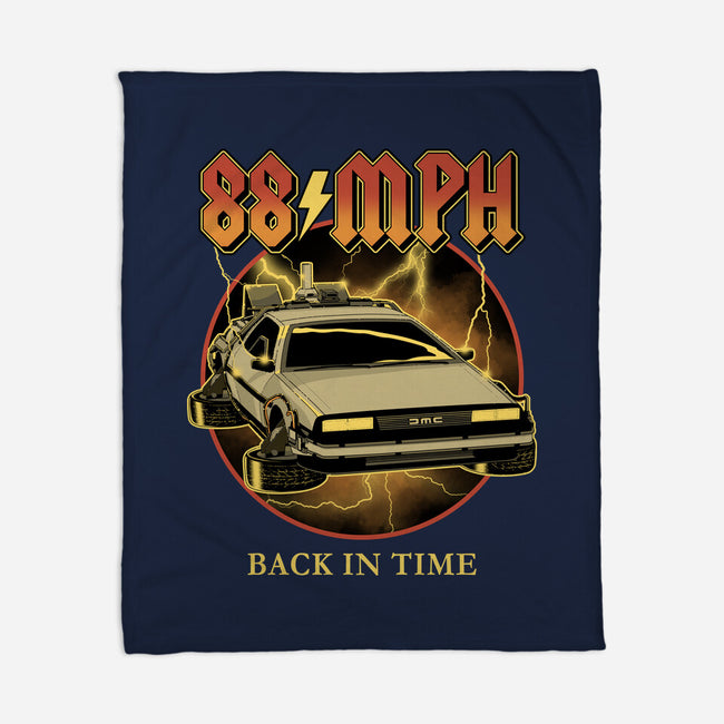 88 MPH Back In Time-None-Fleece-Blanket-retrodivision