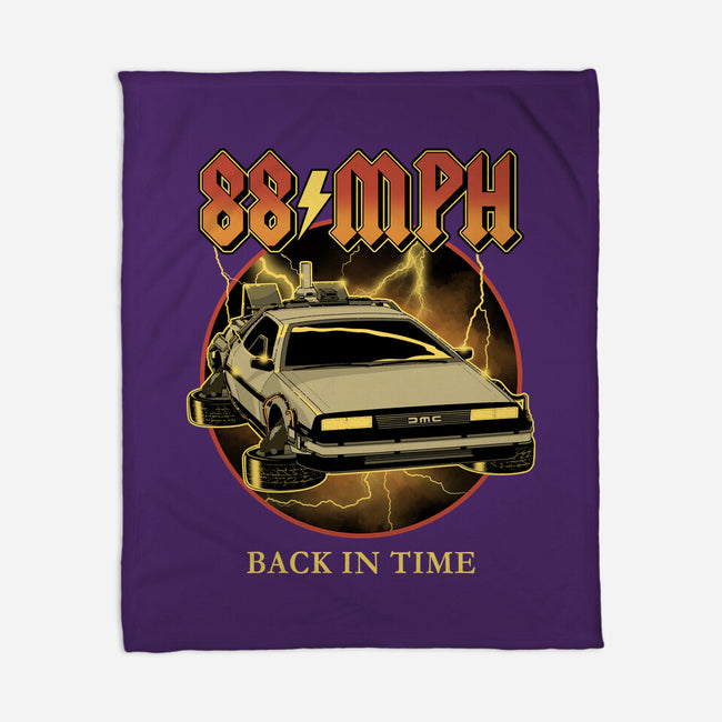 88 MPH Back In Time-None-Fleece-Blanket-retrodivision