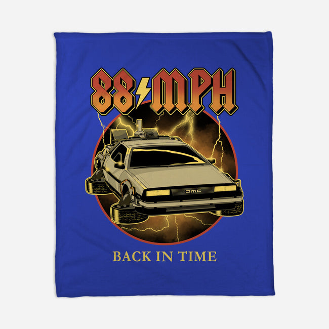 88 MPH Back In Time-None-Fleece-Blanket-retrodivision