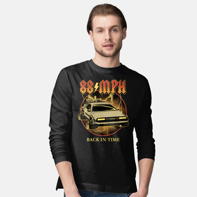 88 MPH Back In Time-Mens-Long Sleeved-Tee-retrodivision