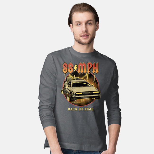 88 MPH Back In Time-Mens-Long Sleeved-Tee-retrodivision