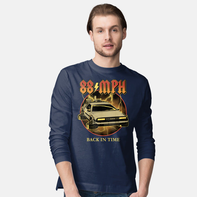 88 MPH Back In Time-Mens-Long Sleeved-Tee-retrodivision