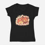 Daisy Spring Fox-Womens-V-Neck-Tee-TechraNova