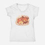 Daisy Spring Fox-Womens-V-Neck-Tee-TechraNova