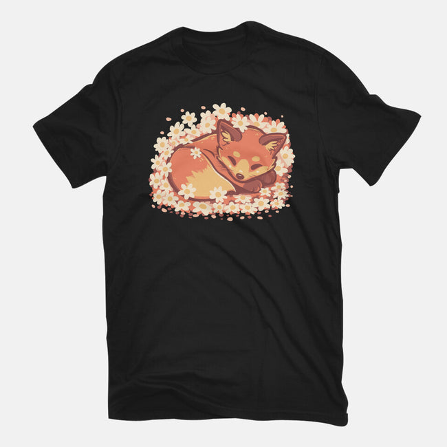 Daisy Spring Fox-Womens-Fitted-Tee-TechraNova