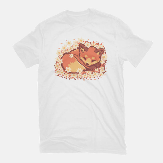 Daisy Spring Fox-Womens-Fitted-Tee-TechraNova