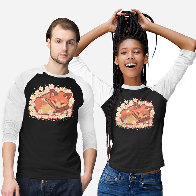 Daisy Spring Fox-Unisex-Baseball-Tee-TechraNova