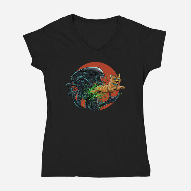 The Cutest Is Inside-Womens-V-Neck-Tee-zascanauta
