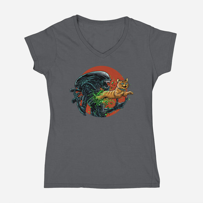 The Cutest Is Inside-Womens-V-Neck-Tee-zascanauta