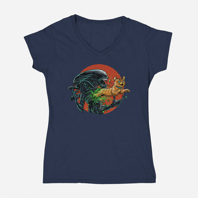The Cutest Is Inside-Womens-V-Neck-Tee-zascanauta