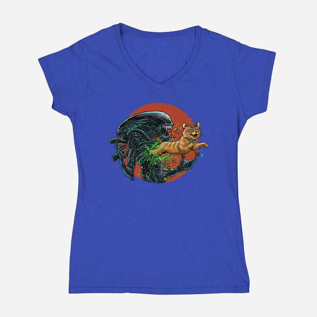 The Cutest Is Inside-Womens-V-Neck-Tee-zascanauta
