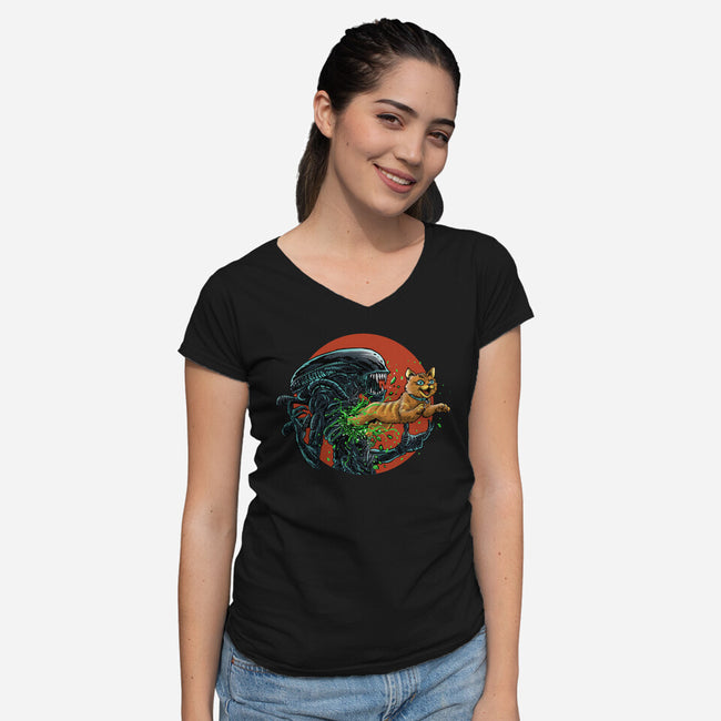 The Cutest Is Inside-Womens-V-Neck-Tee-zascanauta