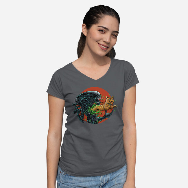 The Cutest Is Inside-Womens-V-Neck-Tee-zascanauta