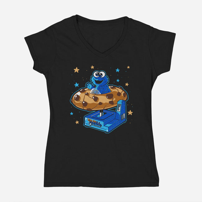 Ride The Cookie-Womens-V-Neck-Tee-Getsousa!