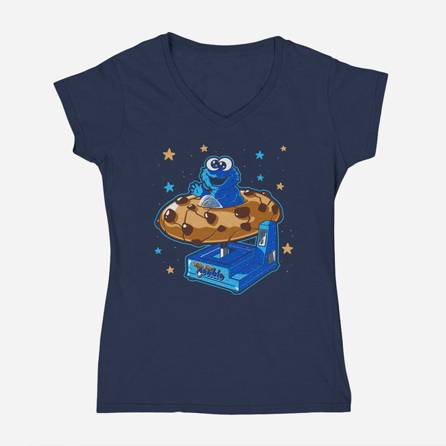 Ride The Cookie-Womens-V-Neck-Tee-Getsousa!