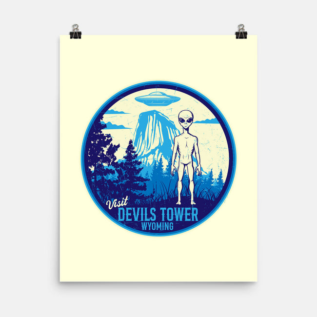 Visit Devils Tower-None-Matte-Poster-CarloJ1956