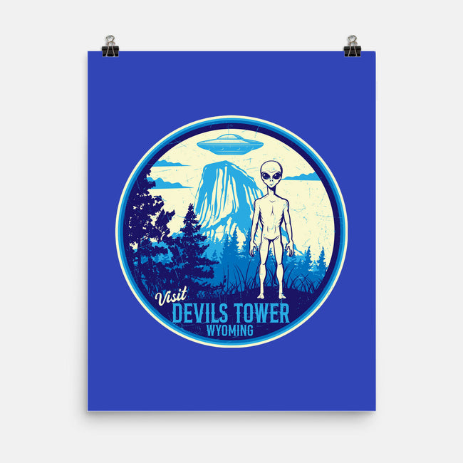 Visit Devils Tower-None-Matte-Poster-CarloJ1956