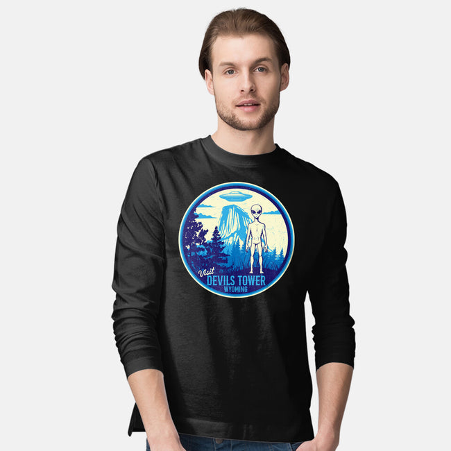 Visit Devils Tower-Mens-Long Sleeved-Tee-CarloJ1956