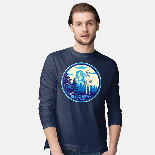 Visit Devils Tower-Mens-Long Sleeved-Tee-CarloJ1956