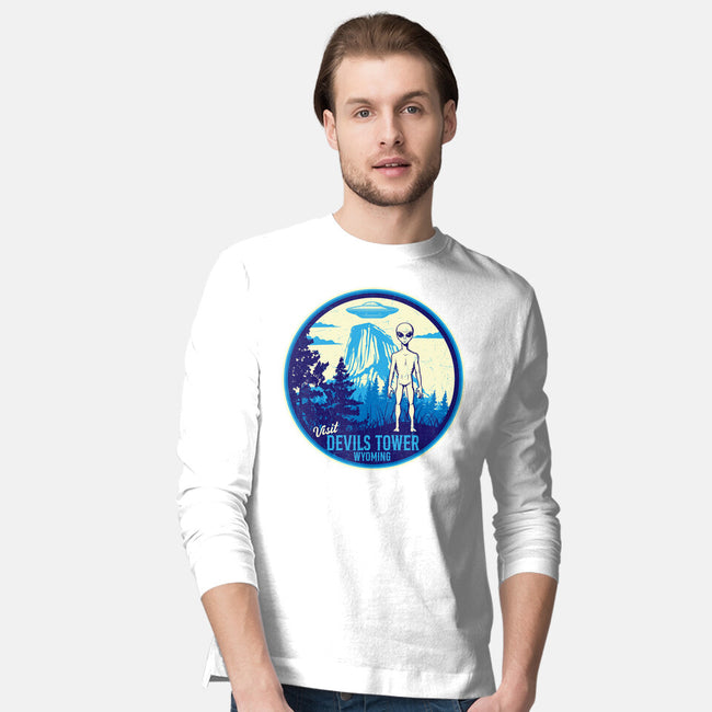 Visit Devils Tower-Mens-Long Sleeved-Tee-CarloJ1956
