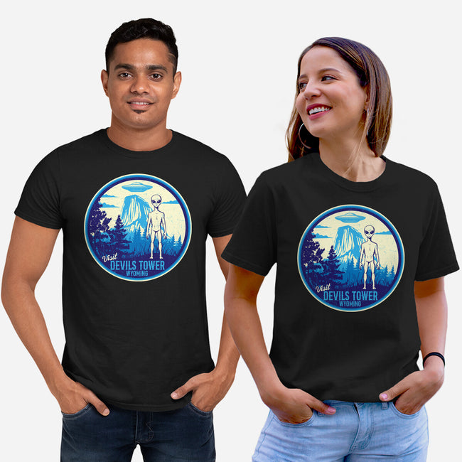 Visit Devils Tower-Unisex-Basic-Tee-CarloJ1956