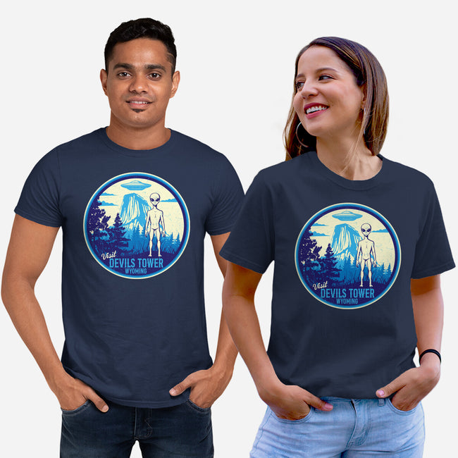 Visit Devils Tower-Unisex-Basic-Tee-CarloJ1956
