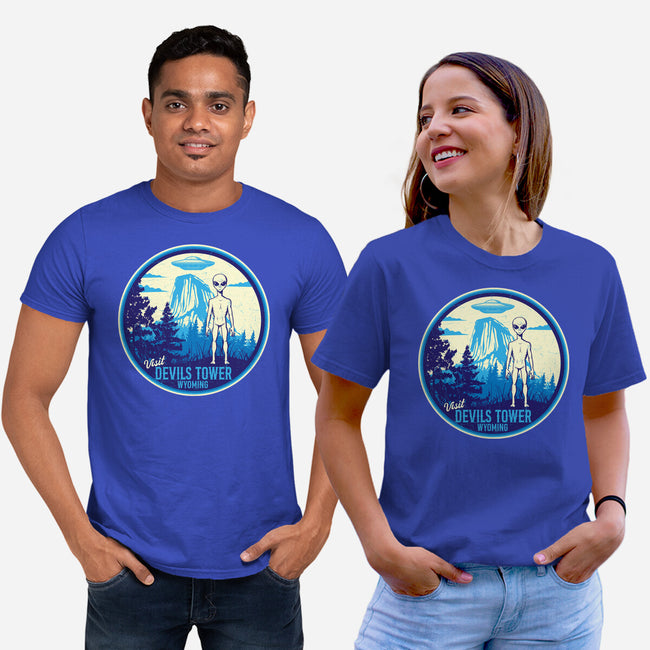 Visit Devils Tower-Unisex-Basic-Tee-CarloJ1956