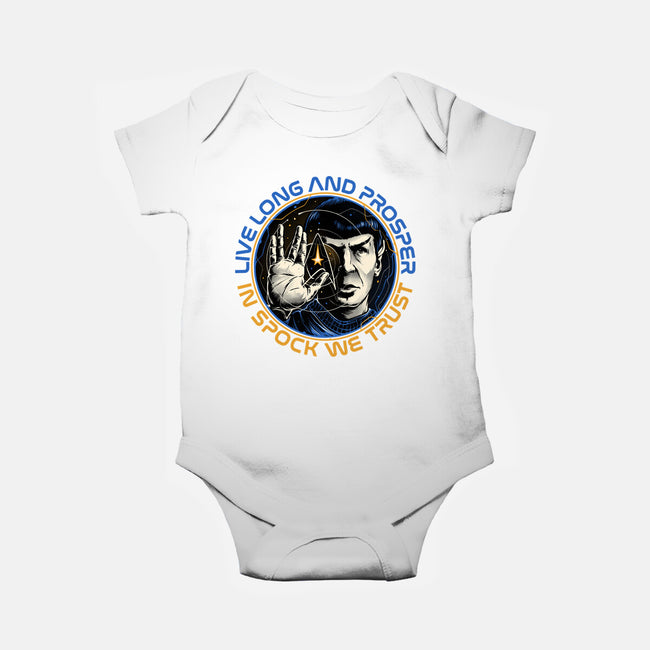 In Spock We Trust-Baby-Basic-Onesie-momma_gorilla