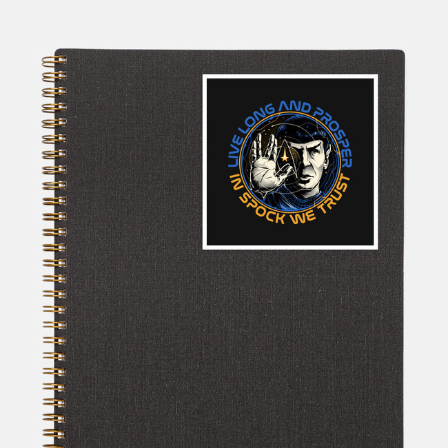 In Spock We Trust-None-Glossy-Sticker-momma_gorilla
