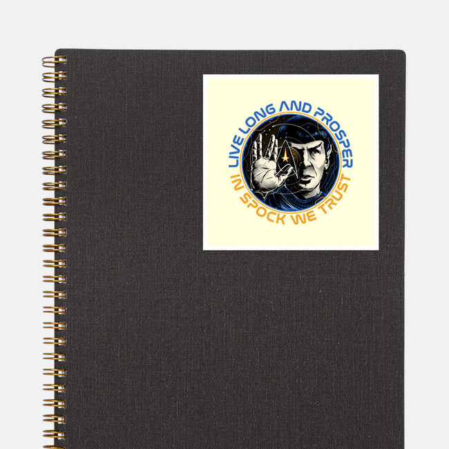 In Spock We Trust-None-Glossy-Sticker-momma_gorilla