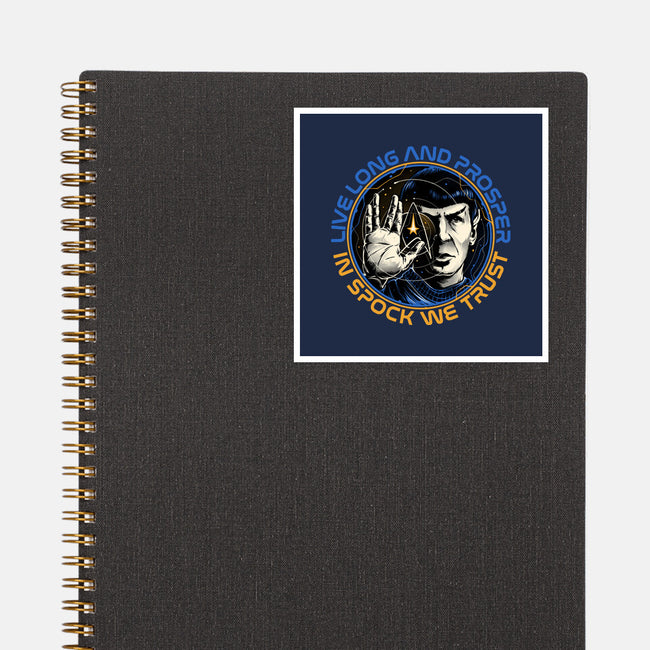 In Spock We Trust-None-Glossy-Sticker-momma_gorilla