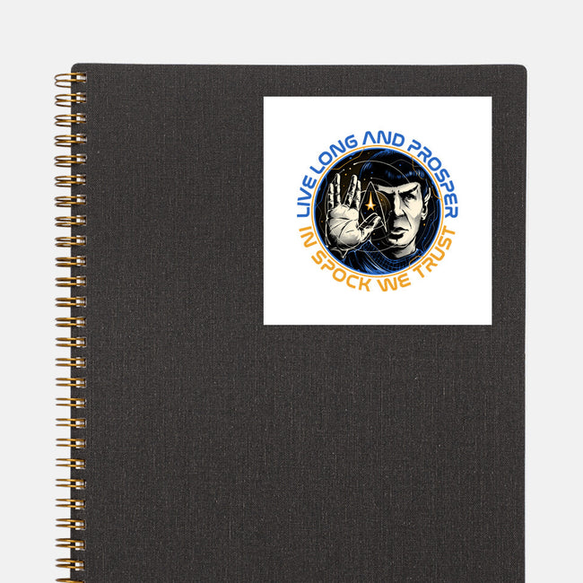 In Spock We Trust-None-Glossy-Sticker-momma_gorilla