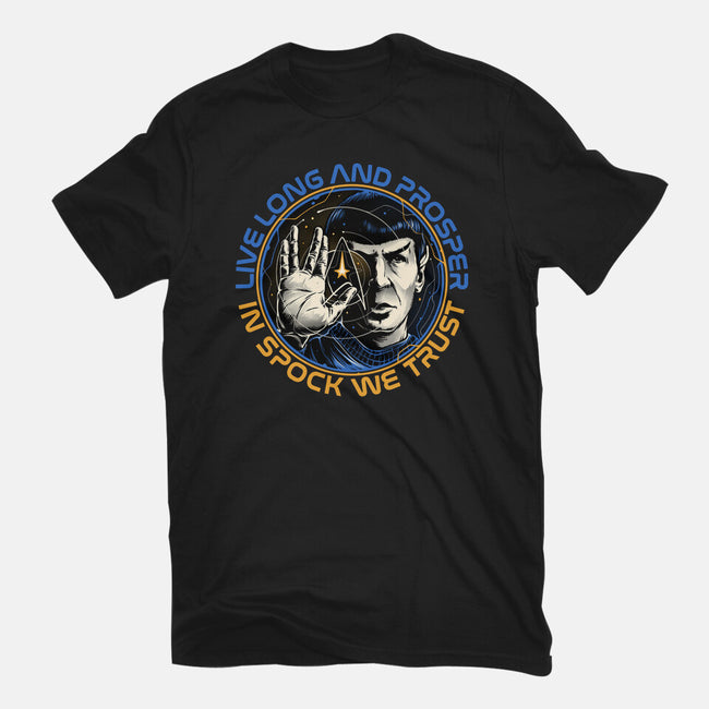 In Spock We Trust-Womens-Fitted-Tee-momma_gorilla