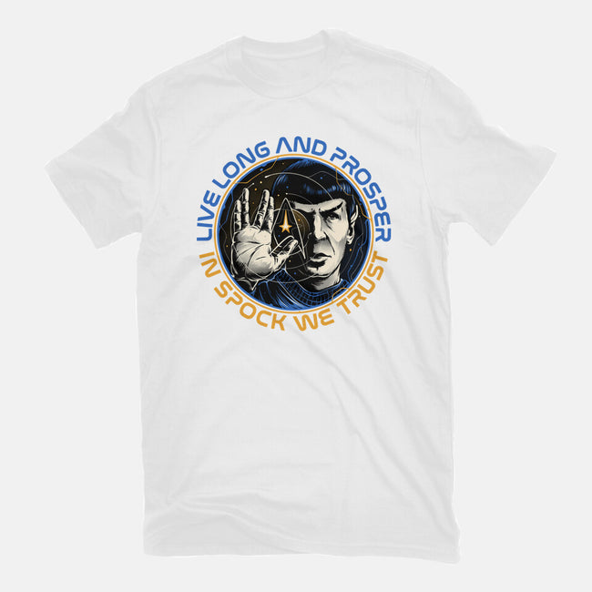 In Spock We Trust-Womens-Fitted-Tee-momma_gorilla