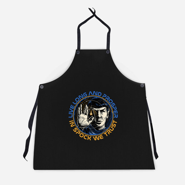 In Spock We Trust-Unisex-Kitchen-Apron-momma_gorilla