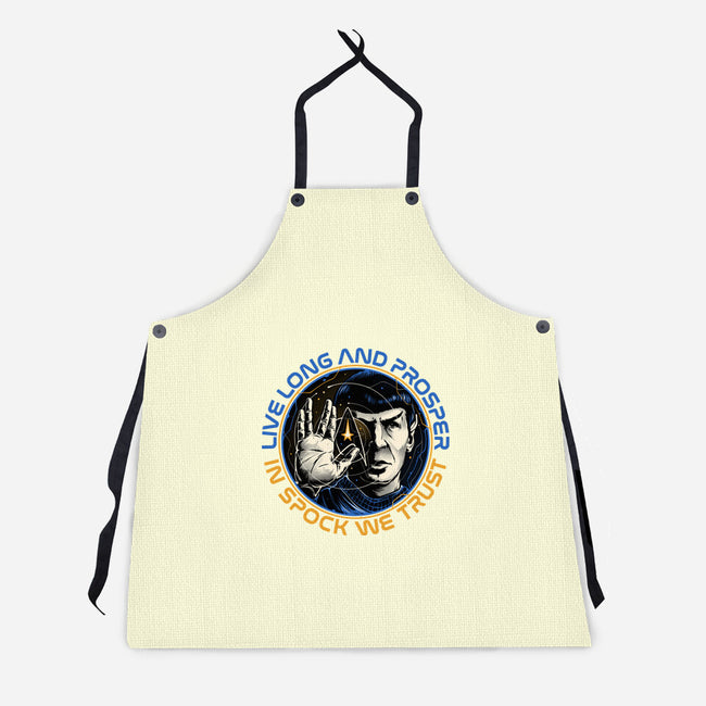 In Spock We Trust-Unisex-Kitchen-Apron-momma_gorilla