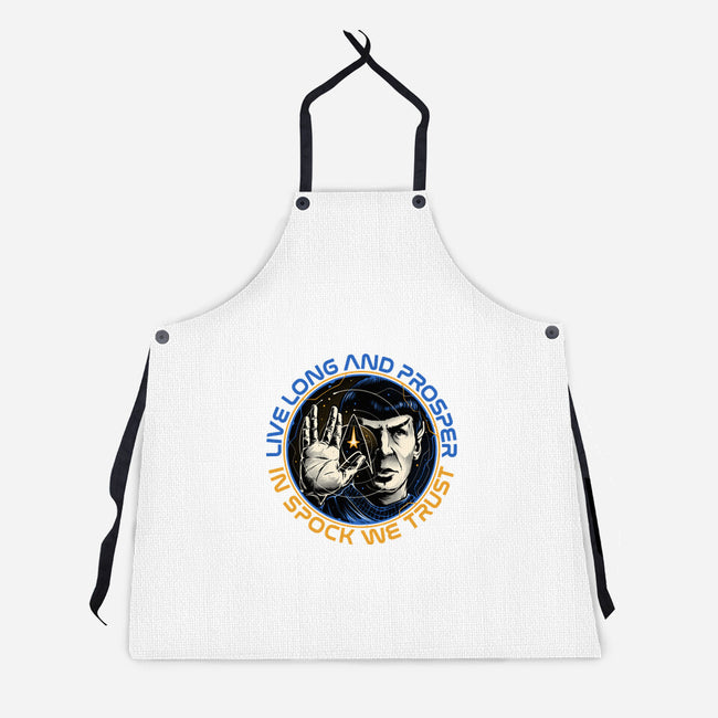 In Spock We Trust-Unisex-Kitchen-Apron-momma_gorilla