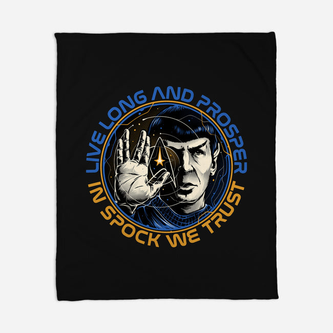 In Spock We Trust-None-Fleece-Blanket-momma_gorilla