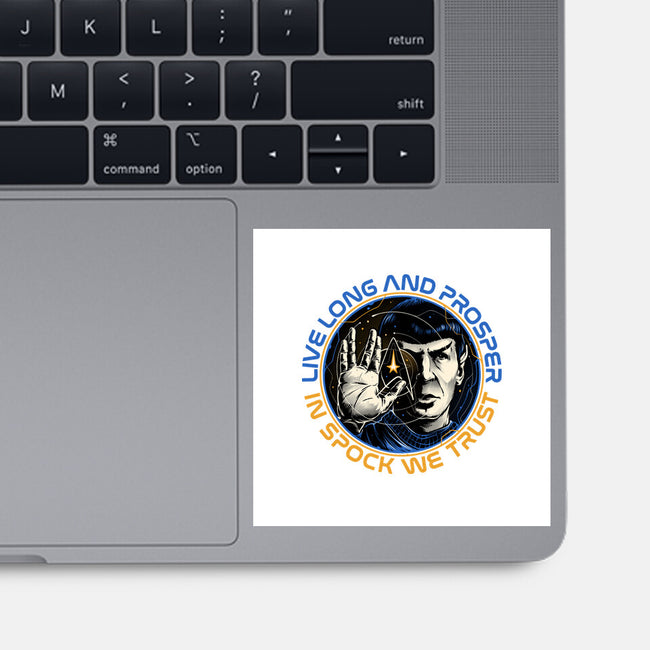 In Spock We Trust-None-Glossy-Sticker-momma_gorilla