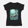 Starry Whale-Womens-V-Neck-Tee-zascanauta