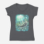 Starry Whale-Womens-V-Neck-Tee-zascanauta