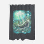 Starry Whale-None-Polyester-Shower Curtain-zascanauta