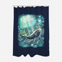 Starry Whale-None-Polyester-Shower Curtain-zascanauta