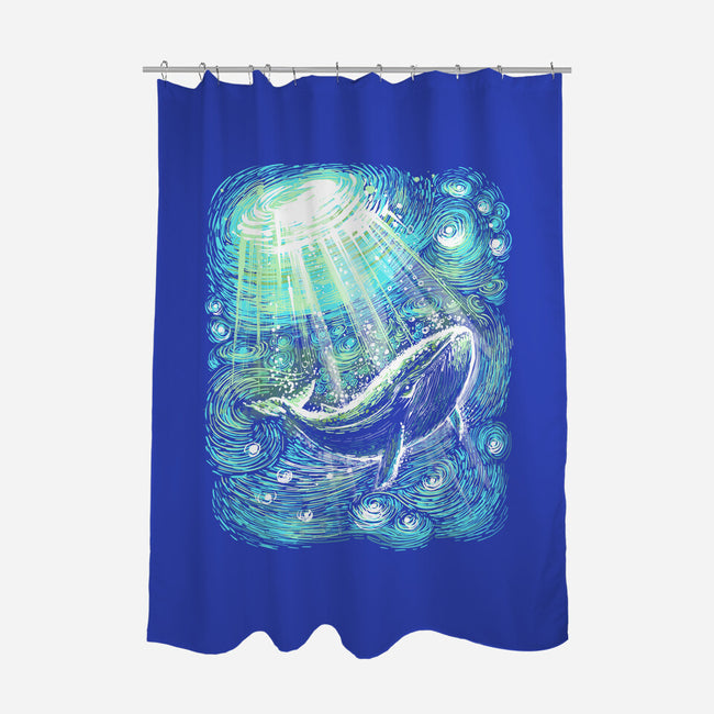Starry Whale-None-Polyester-Shower Curtain-zascanauta