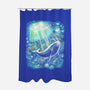 Starry Whale-None-Polyester-Shower Curtain-zascanauta