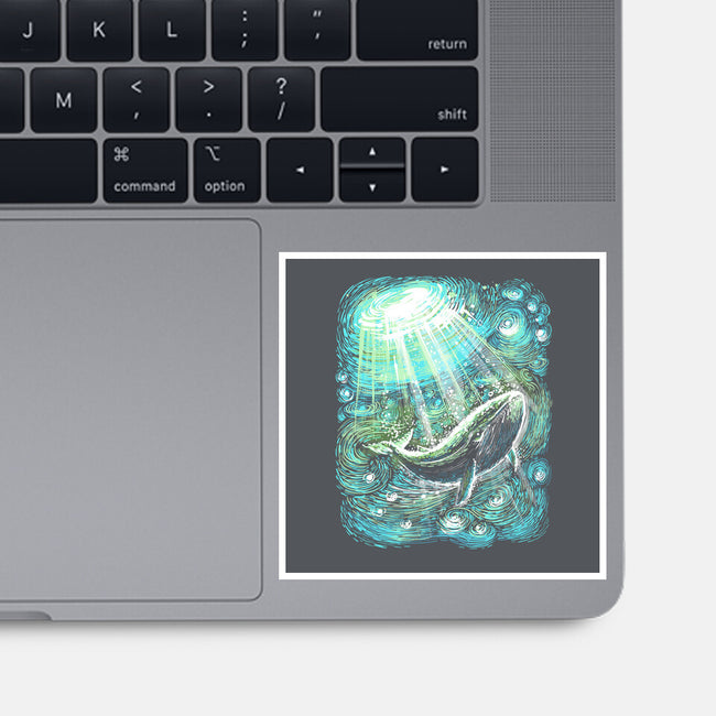 Starry Whale-None-Glossy-Sticker-zascanauta